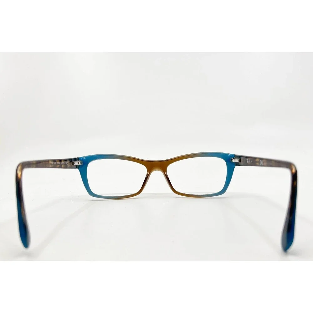 Ray-Ban RB5255 5490 Eyeglasses Brown Blue Rectangle Full Rim Frame 51-16-135